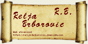 Relja Brborović vizit kartica